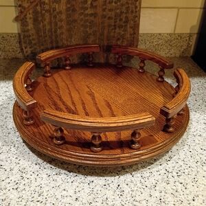Amish Made Solid Oak 14" Lazy Susan